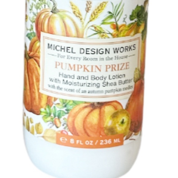 NIB Michel Design Works PUMPKIN PRIZE Hand/Body Lotion wMoisturizing Shea Butter - Picture 2 of 7